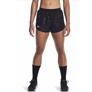 Under Armour Fly By 2.0 Printed Shorts Black Reflective Women’s S NWT $30